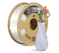 OVERTURE Filamento PLA Seda para Impresora 3D, Filamento PLA Brillante 1,75mm 1kg, Carrete de Cartón (Plata seda)
