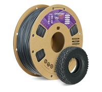 OVERTURE Filamento TPU 95A Flexible impresora 3D 1.75mm, 1kg Gris espacial | Suave, Alta Elasticidad y Durabilidad, Excelente Adhesión entre Capas, Precisión ± 0,02 mm, Apto para FDM (Gris espacial)