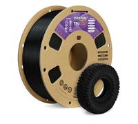 OVERTURE Filamento TPU 95A Flexible impresora 3D 1.75mm, 1kg Negro | Suave, Alta Elasticidad y Durabilidad, Excelente Adhesión entre Capas, Precisión ± 0,02 mm, Apto para FDM (Negro)