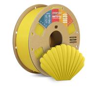 OVERTURE Mate PLA Filamento de 1,75 mm, Rollo PLA Mate 1kg Bobina de Cartón (2.2lbs), Precisión Dimensional +/- 0.02 mm(Amarillo Mate)
