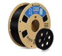 OVERTURE Nylon Filamento 1.75mm 3D Printer Filamento, High Performance Polyamide (PA), 1kg (2.2 lbs) Carrete de Cartón, +/- 0.02 mm, Compatible con Impresoras FDM (Negro)