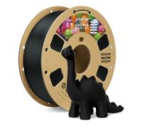 OVERTURE PLA Easy 1.75mm Filamento 3D para Principiantes, Extrusión Suave y Sin Deformaciones, 1kg Carrete de Cartón, +/- 0.02mm, Compatible con Impresoras FDM (Negro Easy)