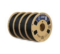 OVERTURE PLA Plus (PLA+) Filamento 3D 1.75mm, Alta Resistencia y Durabilidad, Filamento Profesional para Impresora 3D 1kg*4 (8.8lbs), Precisión ±0.02mm,Sin Enredos (Negro*4)