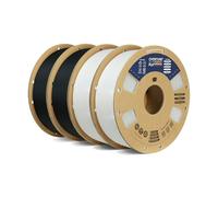 OVERTURE PLA Plus (PLA+) Filamento 3D 1.75mm, Alta Resistencia y Durabilidad, Filamento Profesional para Impresora 3D 1kg*4 (8.8lbs), Precisión ±0.02mm,Sin Enredos (Negro*2+Blanco*2)
