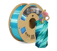 OVERTURE Seda Dual Color PLA Filamento de 1,75 mm, Bobina de 1 kg (2,2 lb), SILK PLA Precisión Dimensional +/- 0.02 mm, Para Impresora 3D (Seda Verde-Azul)