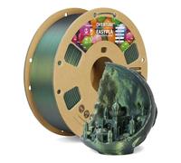OVERTURE Shimmer EASY PLA Filamento 1,75 mm, Filamento Para Impresora 3D EASY PLA de 1 kg (2,2 lb), Precisión Dimensional +/- 0.02 mm(Shimmer Verde Plata)