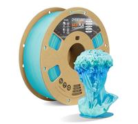 OVERTURE Silk Rainbow PLA Filamento 1,75 mm. Filamento PLA Seda Brillante 1kg (2,2 lbs). Excelente y Fácil de Imprimir para Impresoras 3D, Precisión +/- 0,02 mm (Silk Glacier Flash)