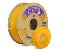 OVERTURE TPU 95A Filamento 1.75mm, TPU Filamento Flexible 95A Suave para Impresoras 3D, 1kg Carrete de Cartón, Precisión +/- 0.02 mm, Compatible con la Mayoría de Impresoras FDM (Amarillo)