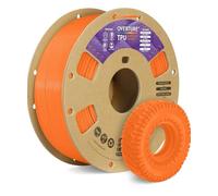 OVERTURE TPU 95A Filamento 1.75mm, TPU Filamento Flexible 95A Suave para Impresoras 3D, 1kg Carrete de Cartón, Precisión +/- 0.02 mm, Compatible con la Mayoría de Impresoras FDM (Naranja Neón)