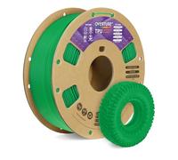 OVERTURE TPU 95A Filamento 1.75mm, TPU Filamento Flexible 95A Suave para Impresoras 3D, 1kg Carrete de Cartón, Precisión +/- 0.02 mm, Compatible con la Mayoría de Impresoras FDM (Verde)