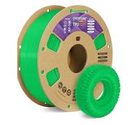 OVERTURE TPU 95A Filamento 1.75mm, TPU Filamento Flexible 95A Suave para Impresoras 3D, 1kg Carrete de Cartón, Precisión +/- 0.02 mm, Compatible con la Mayoría de Impresoras FDM (Verde Neón)