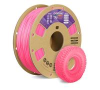 OVERTURE TPU 95A Filamento 1.75mm, TPU Filamento Flexible 95A Suave para Impresoras 3D, 1kg Carrete de Cartón, Precisión +/- 0.02 mm, Compatible con la Mayoría de Impresoras FDM (Rosa Brillante)
