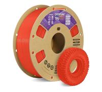OVERTURE TPU 95A Filamento 1.75mm, TPU Filamento Flexible 95A Suave para Impresoras 3D, 1kg Carrete de Cartón, Precisión +/- 0.02 mm, Compatible con la Mayoría de Impresoras FDM (Rojo Neón)