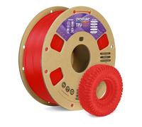 OVERTURE TPU 95A Filamento 1.75mm, TPU Filamento Flexible 95A Suave para Impresoras 3D, 1kg Carrete de Cartón, Precisión +/- 0.02 mm, Compatible con la Mayoría de Impresoras FDM (Rojo)