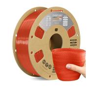 OVERTURE TPU High Speed Filamento 1.75mm, Alta Velocidad Flexible 95A Suave para Impresoras 3D Filamento, 1kg Carrete de Cartón, Precisión +/- 0.02 mm (HS TPU Naranja Translúcido)