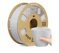 OVERTURE TPU High Speed Filamento 1.75mm, Alta Velocidad Flexible 95A Suave para Impresoras 3D Filamento, 1kg Carrete de Cartón, Precisión +/- 0.02 mm (HS TPU Blanco)