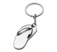 Overturn Flop Keychain - Alloy Slipper Pendant, Shiny Mini Sandal Charm with Textured Finish, Cute Bag Accessory, Decorative Key Ring for Backpacks, Handbags, and Travel Use, Multi-Purpose Tool