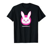 Overwatch 2 D.Va White & Pink Rabbit Center Icon Logo Camiseta