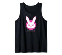 Overwatch 2 D.Va White & Pink Rabbit Center Icon Logo Camiseta sin Mangas