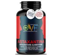 OVF, astaxantina de alta dosis, 8 mg por cápsula, antioxidante natural de Haematococcus Pluvialis, vegano y fabricado en Italia, 90 cápsulas de astaxantina durante 3 meses, protección contra el estrés