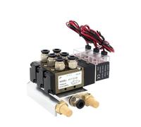 OVHJPKTPI 4V110-06 DC24V 12V AC220V AC110V 2 posiciones 5 vías cuádruple válvula solenoide base de aluminio, juego de 3, 4, 5, 6 estaciones, 1 unidad (accesorios Ac110 V 4 mm, 4 estaciones)