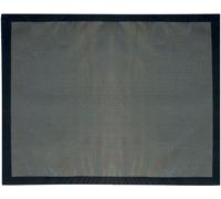 Oviala Alfombra de barbacoa y plancha de PVC negro de 120 x 100 cm