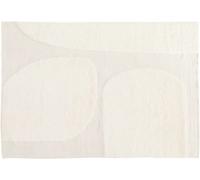 Oviala Alfombra de lana con diseño tejido a mano en blanco de 200 x 290 cm