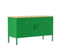 Oviala Aparador Moderno 2 Puertas L100cm Metal Verde