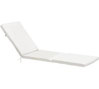 Oviala Cojín de baño de sol de poliéster crudo 186x53x5 cm