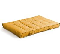 Oviala Cojín para paleta acolchado amarillo de 120 x 80 cm
