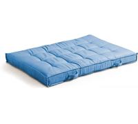 Oviala Cojín para paleta acolchado azul de 120 x 80 cm