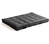 Oviala Cojín para paleta acolchado en antracita de 120x80cm