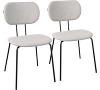 Oviala Conjunto de 2 sillas de diseño y madera gris