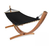 Oviala - Hamaca con patas de madera, color negro
