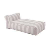 Oviala - Meridiana a rayas para salón de jardín modular, color beige - Mixi