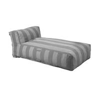 Oviala - Meridiana a rayas para salón de jardín modular, color gris antracita - Mixi