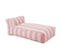 Oviala - Meridiana a rayas para salón de jardín modular, color rosa