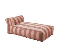 Oviala - Meridiana a rayas para salón de jardín modular Terracota - Mixi