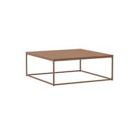 Oviala - Mesa baja cuadrada (120 cm), color marrón