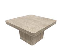 Oviala - Mesa baja cuadrada (80 cm), diseño de aspecto natural