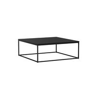 Oviala - Mesa baja cuadrada moderna (120 cm), color negro