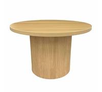 Oviala - Mesa baja escandinava redonda, 70 cm, madera clara