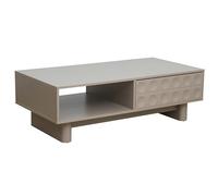 Oviala - Mesa baja rectangular (120 cm), color beige