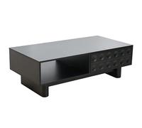 Oviala - Mesa baja rectangular (120 cm), color negro