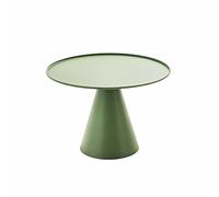 Oviala - Mesa baja redonda (60 cm, acero verde, cactus