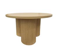 Oviala - Mesa baja redonda (80 cm, escandinava, madera clara)