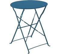 Oviala Mesa de acero plegable azul pacífico