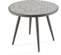 Oviala Mesa de centro redonda con motivos PALM Ø 45 cm