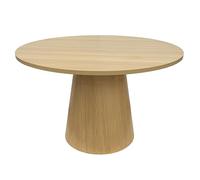 Oviala - Mesa de comedor escandinava, redonda, 120 cm, efecto madera clara