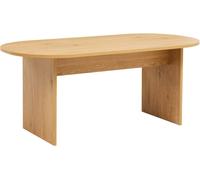 Oviala - Mesa de comedor ovalada (melamina), madera de 8 plazas, color blanco